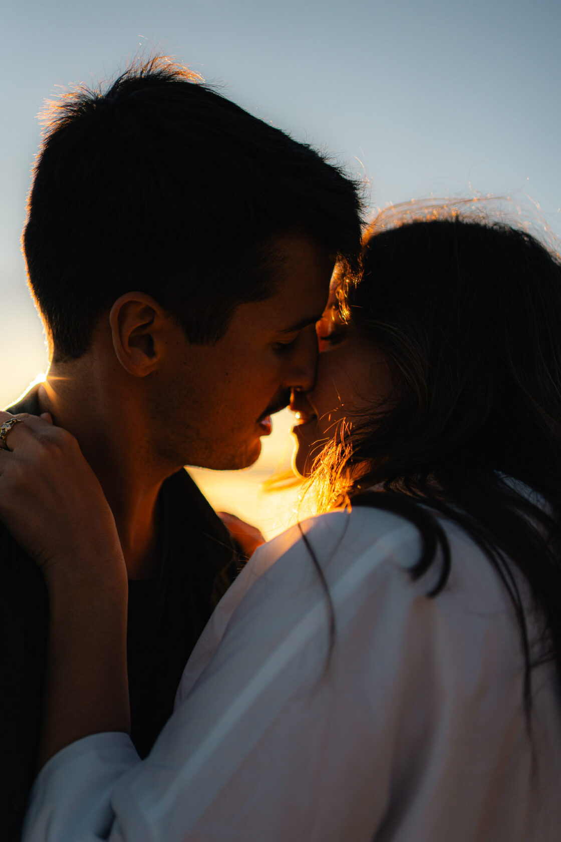 Shooting couple face au Mont-Blanc